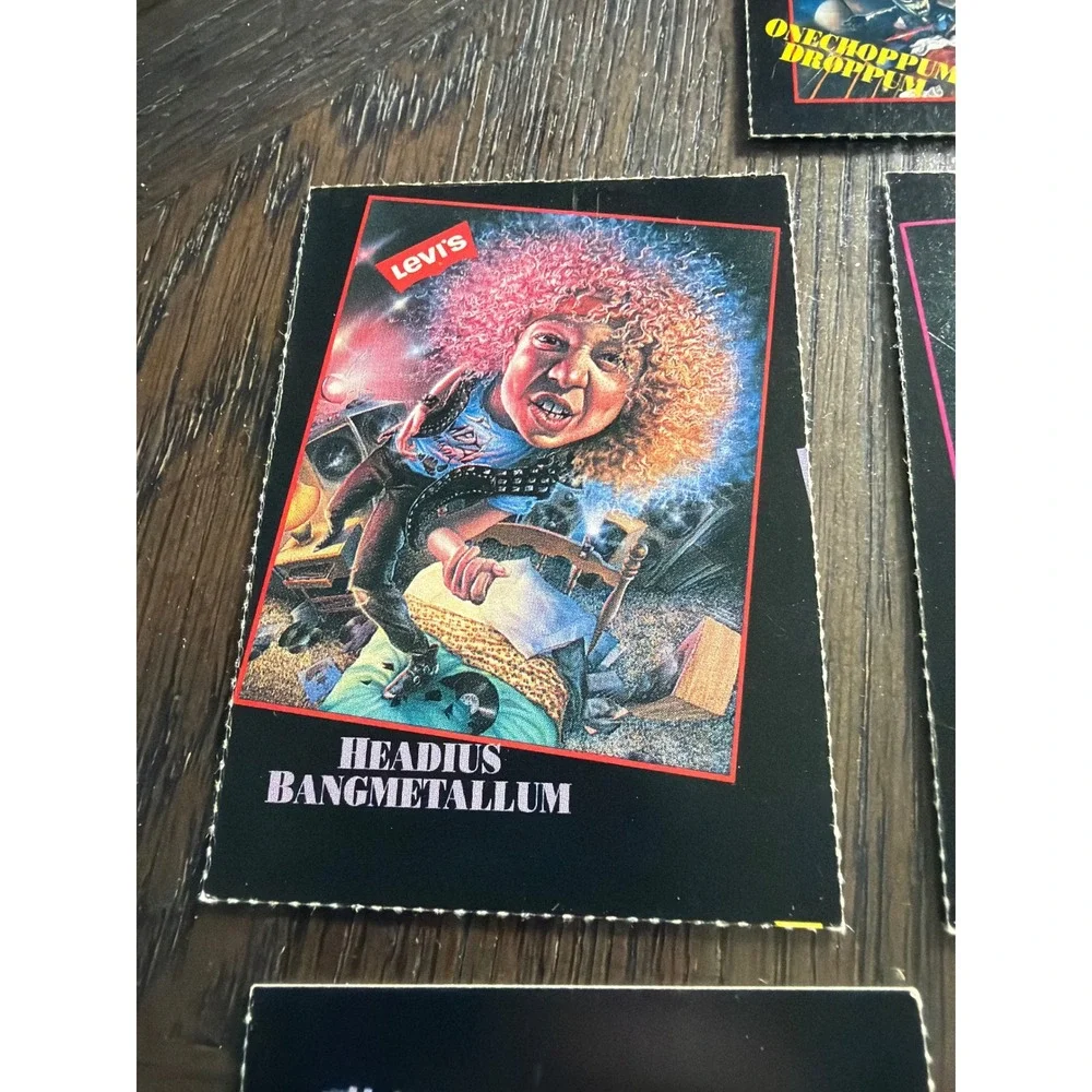 Vintage 1991 Levis Trading Cards Lot of‎ 7 Radical 90s Characters Promo Rare